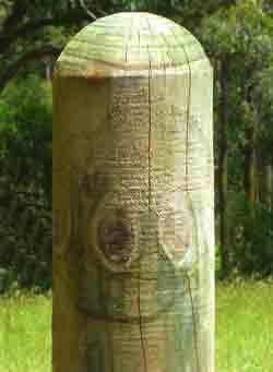 bollards round top wooden