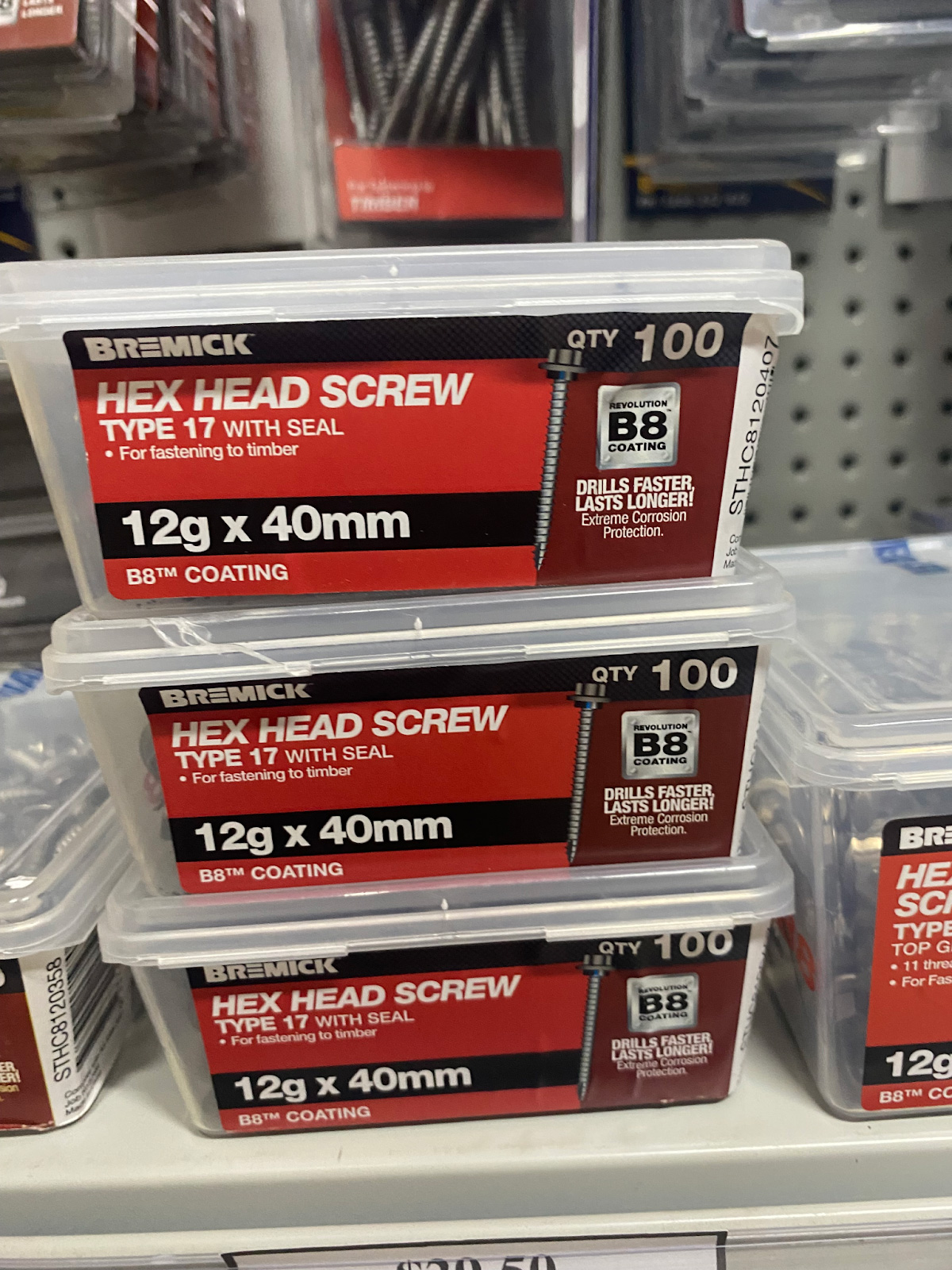 Bremick Hex Head Screw (Timber Screw Tip) B8 coating