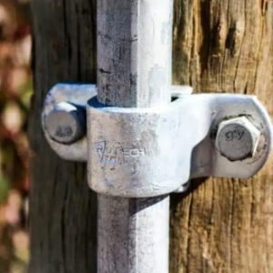 Rotech Screw-On Timber Post Hinge Set (Suits Round Post)