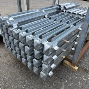 Steel Checked Out Fence Post 2639mm (Double Plinth)