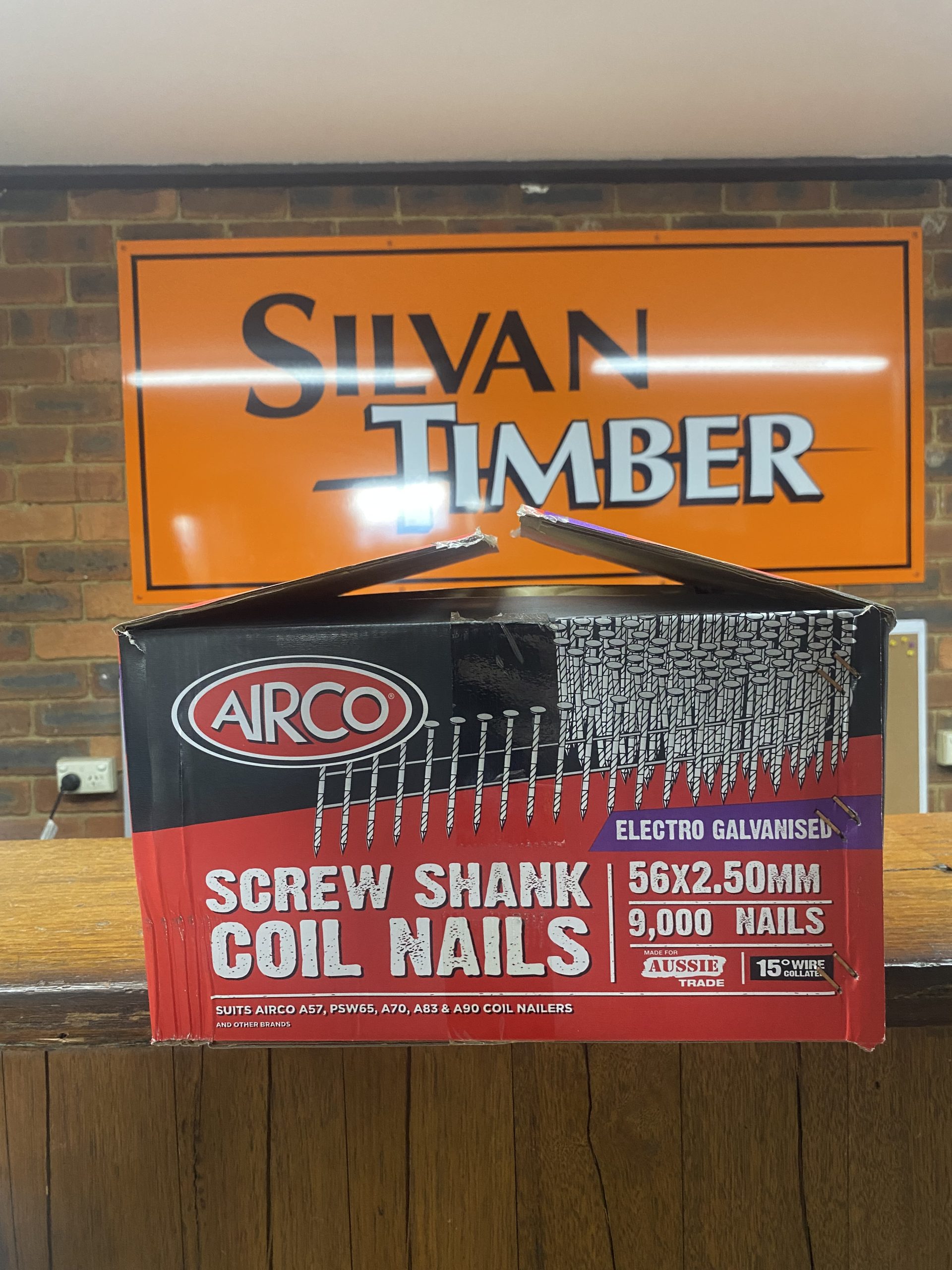 AIRCO Electro Gal Coil Nails 56x2.500 (9000Qty)